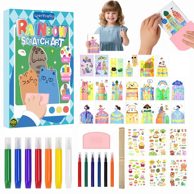 Rain Bow Scratch Art